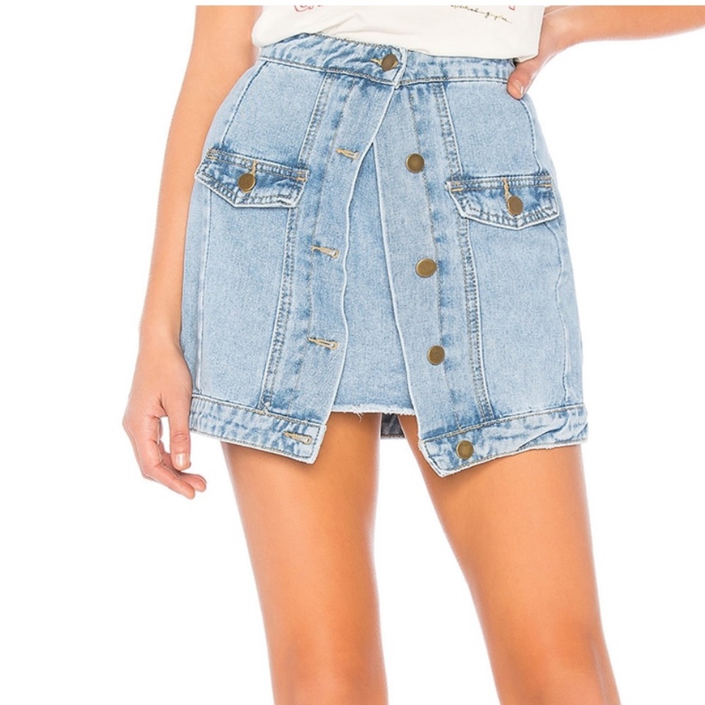 By the way denim miniskirt